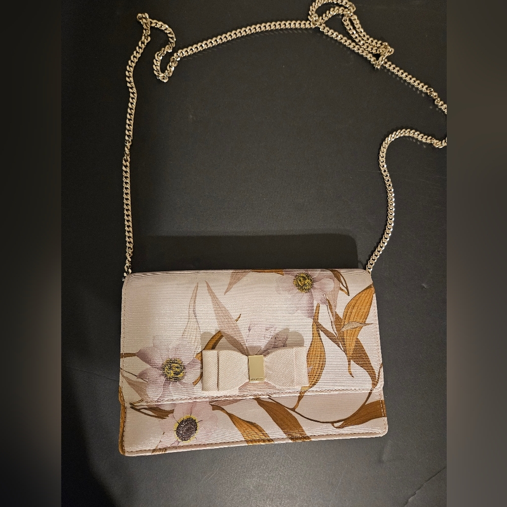Ted Baker Clutch floral Canvas Chain new without tag. - Picture 2 of 9